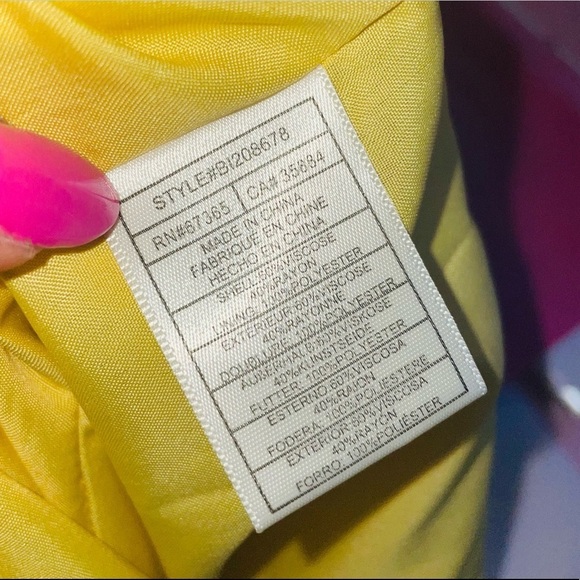 NEW BB Dakota Butter Yellow Off Shoulder Dress - Picture 7 of 7